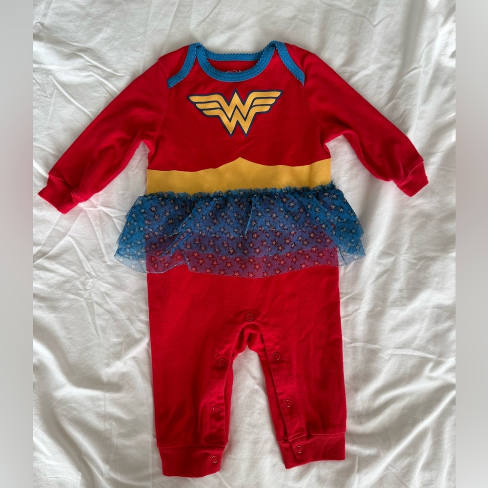 Wonder Woman Red Baby Onsie Halloween Costume